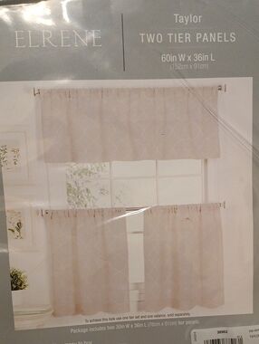 Taylor Light Beige Two-Tier Window Panels
